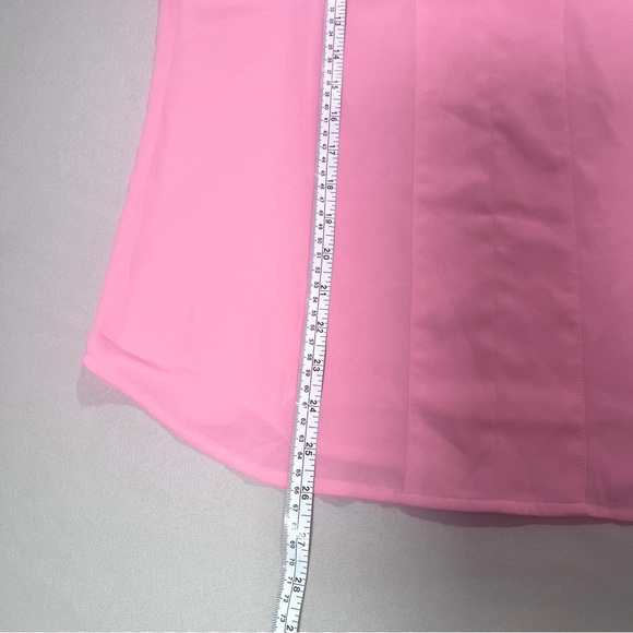 J Crew Sleeveless V Neck Crepe Blouse Pink Sz Small Office Career *Has Flaw* NWT - Picture 5 of 12